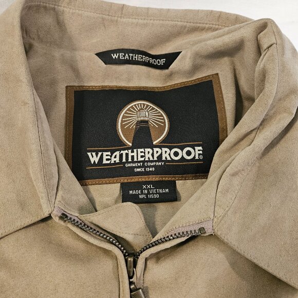 PGA Champions Tour Full Zip WEATHERPROOF Golf Jacket Mens Size XXL 2XL Tan - Picture 3 of 16